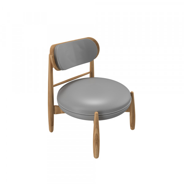 Oval leather chair